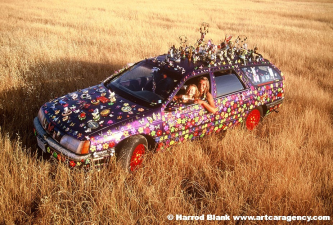 Groovalicious Purple Princess Of Peace Art Car by Avril Hughes