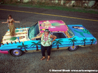 Hula Girl Art Car by Kathleen Pearson